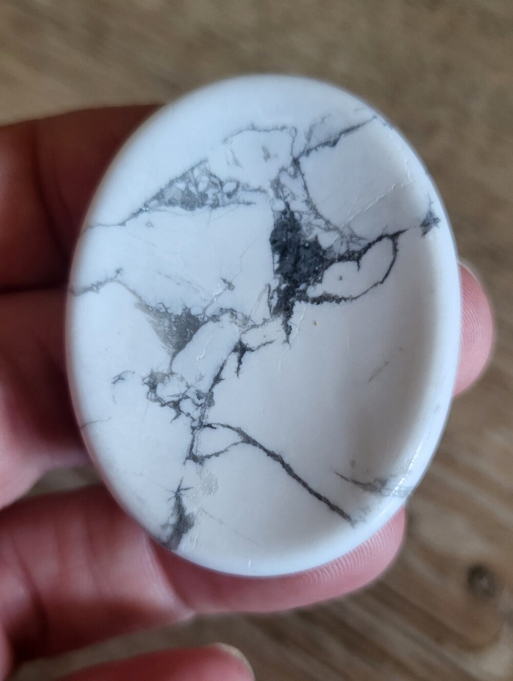Howlite Palm Stone